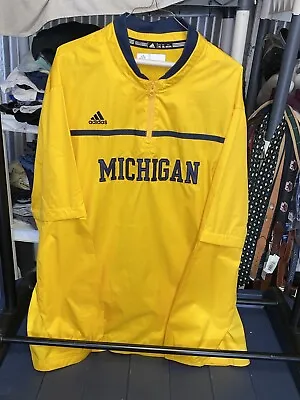 Adidas Michigan Wolverines Yellow Rain Jacket Men’s Size 2XL  Climaproof • $18.99