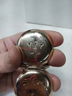 Vintage Elgin 14K GF 17 Jewel Diamond Accent Pocket Watch  • $24.99