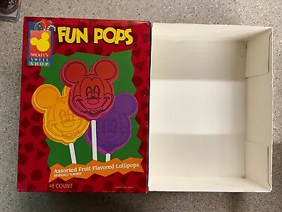 Mickey's Sweet Shop Fun Pops Fruit Flavored Lollipops *EMPTY BOX* Collectible • $29.99