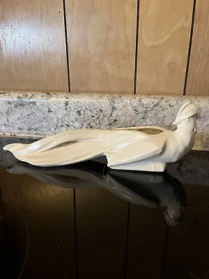 McCoy White BIRD OF PARADISE PEACOCK PLANTER🔥1940-1960’s  Vintage🔥RARE • $0.99