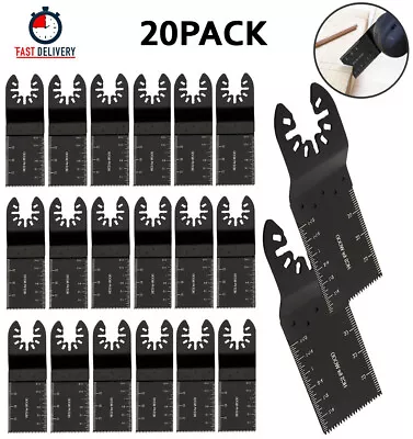 20 Pcs Vibrating Multi Tool Saw Blade Set Carbide Blade Metal Wood Metal Cutter • £8.59