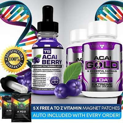 £11.80 • Buy Acai Berry Extreme Weight Loss Detox Serum Fat Burner Slimming Diet Pills Alt