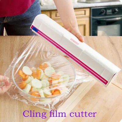 £11.79 • Buy Cling Film Dispenser Holder Cutter Food Wrap Kitchen Foil Food Plastic Wrap PES