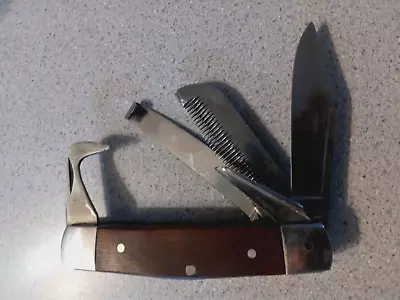 Vintage Scout Survival 5 Multi Tool Blade Camping Knife * Nice NO Name ? • $9.99