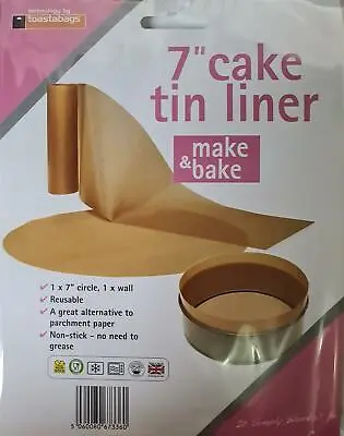 £2.79 • Buy Birthday Christmas Wedding Sponge Bake Cake Tin Non Stick Reusable Liner 7 Inch