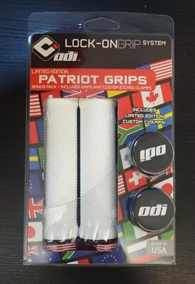 ODI RUFFIAN PATRIOT GRIPS WITH CUSTOM ETCHED CLAMP US FLAVOUR NEW GENUINE 130mm • $57.19