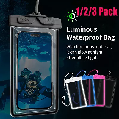 Waterproof Phone Case Drift Diving Swimming Bag 7'' Mobile Pouch Dry Bag Case • $12.99