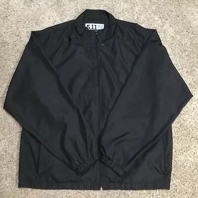 5.11 TACTICAL Windbreaker Jacket Mens Large Packable Full Zip Front Black • $24.97