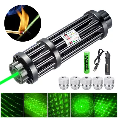 2000 Miles Strong Beam Green Laser Pointer Pen 532nm Visible Beam Light Torch • £21.59