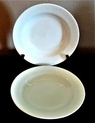 Martha Stewart Collection Rim Soup/Cereal Bowl X2 All White Basketweave Rim • $29.98