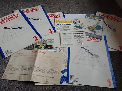 Job Lot Of Vintage Meccano Instruction Leaflets. • £2