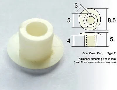 Cover Caps For Masking Unused Holes Screws 2.5-12mm - CHOOSE COLOUR QUANTITY • £2.30