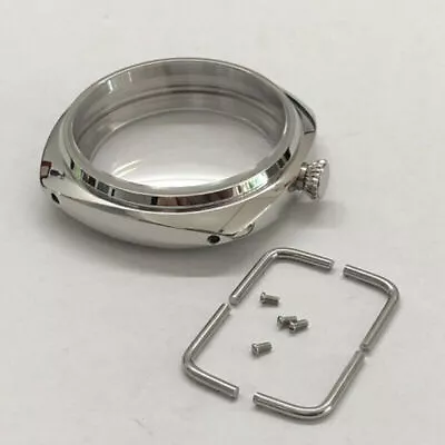 45mm Sapphire Glass 316L Steel Watch Case For ETA 6497 6498 ST3600 3621 Movement • $29.21
