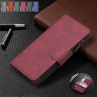 Zipper Leather Magnetic Purse Case For Huawei P40 Y9Prime Y5/Y6/Y7 2019 Y5P Y6P • $20.68