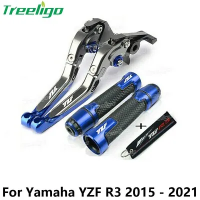 For Yamaha YZF R3 2015-2021 Motorcycle Handle Bar Grips Brake Clutch Lever Kit • $39.99
