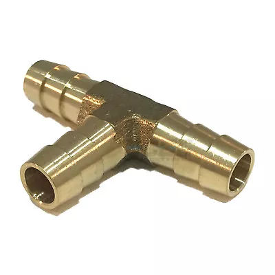 3/8 HOSE BARB TEE Brass Pipe 3 WAY T Fitting Thread Gas Fuel Water Air • $9.35