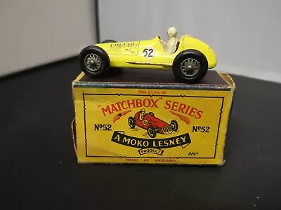 C618-MATCHBOX LESNEY No52A MASERATI 4CLT RACER WITH ORIGINAL BOX • $105.72