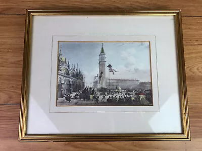 Vintage Piazza San Marco Venice Italy Framed Print 12 X 10 • $42.57
