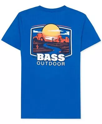 Bass Outdoor Men's Mesa Path Graphic T-Shirt Blue Size S/L/XL/2XL $22 MSRP • $3.39