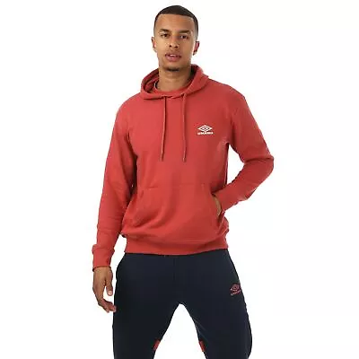 Men's Umbro Diamond Cotton Blend Pullover Hoodie In Brown • £15.99