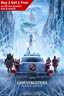 Ghostbusters Frozen Empire (2024) Movie Poster 20x30  24x36  Canvas Print Poster • $15.68