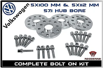 4 X 20mm Hub Centric Wheel Spacers | Extended Lug Bolts | Fits VW Jetta Golf GTI • $129.02