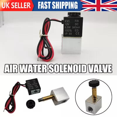 1/8  Inch Fast Response Electric Air Water Solenoid Valve DC 12V-Normally Closed • £11.99