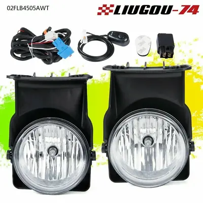 Fit For 03-06 GMC Sierra 1500 2500 3500 Clear Lens Fog Lights+Wiring+Switch USA • $25.89