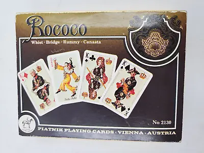 Rococo Piatnik Vtg 2-Deck Playing Cards Austrian European Nobles Royalty #2130 • $25