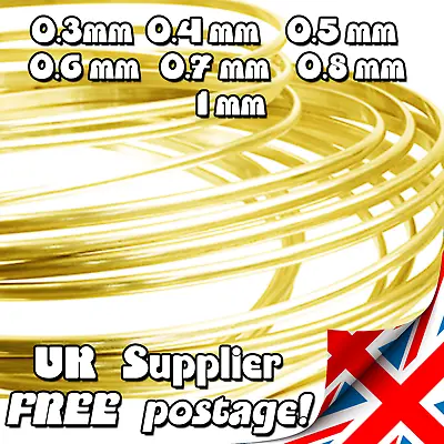 £1.99 • Buy Yellow / Gold Wire Silver Plated Craft / Jewellery / Floristry / Anti Tarnish UK
