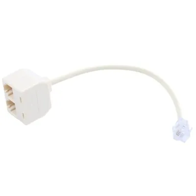 £3.19 • Buy RJ 11 6P 4 C Connector 2 X Jack Port M / F Splitter Phone Adapter Cable Bei S2O8