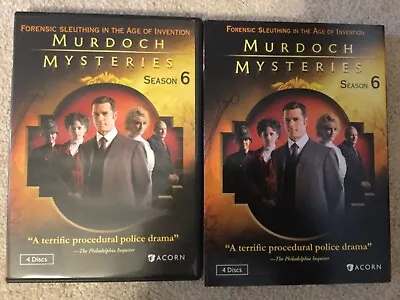 Murdoch Mysteries: Season 6 DVD 2013 Acorn 4-Disc Set W/Slipcase Pristine 572 M • $9.99