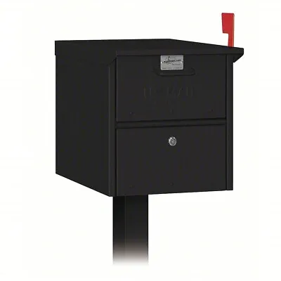 Salisbury Industries Roadside Mailbox Aluminum Front Load Black 4325BLK *NO KEYS • $49