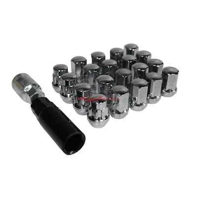 $53.99 • Buy JJR RAYS Style 32mm Steel Wheel & Lock Nut Set (17HEX) - Chrome M12xP1.25 (20 Pi