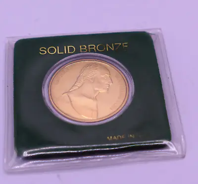 GEORGE WASHINGTON Solid BRONZE COIN MOUNT VERNON Collectible Sealed • $25.75