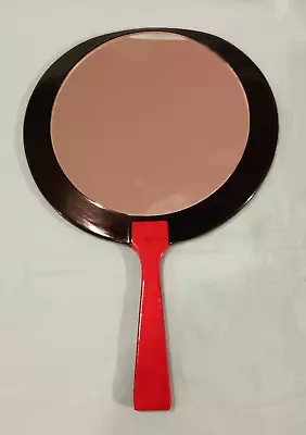 Vintage Japanese Handheld Vanity Mirror In Art Deco Style & Signed By Artist • $15