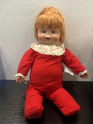 Vintage Mattel 1965 Talking Baby Secret Doll 18  Whispers & Moves Mouth TESTED • $100