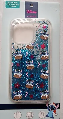 Disney Stitch Glitter Phone Case Christmas Cute - IPhone 13 Pro - New Boxed • £9.99