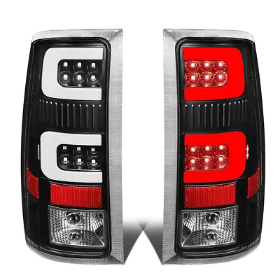 For 2007-2014 GMC Sierra 1500 2500 HD LED C-Tube Bar Tail Brake Light Lamp Black • $149.88