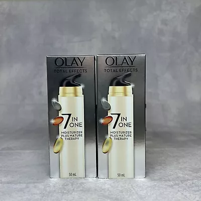 2 X Olay Total Effects 7 In 1 Moisturizer Plus Mature Therapy Cream Dry 50ml • $39.99