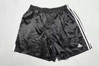 Vintage Adidas Shorts Mens Large Black Loose Baggy Lightweight Windbreaker Loose • $24.97
