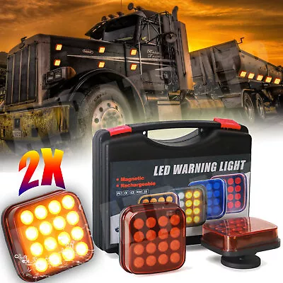 2pcs Wireless Magnetic LED Truck Tail Light Trailer Rear Lights Signal Warning • $54.14