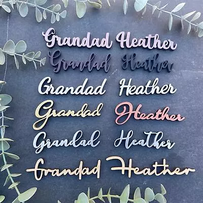 £1.35 • Buy Personalised Wooden Name Place Cards | Wedding Favours Tags Laser Cut