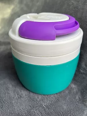 VTG 90’s IGLOO Cooler 8 Cup 2 Qt￼ Teal And Purple Half-Gallon Vintage Thermos • $18.97