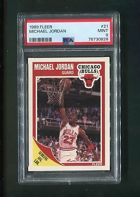 Michael Jordan Chicago Bulls #21 NBA Basketball Card GRADED PSA 9 MINT • $49.99