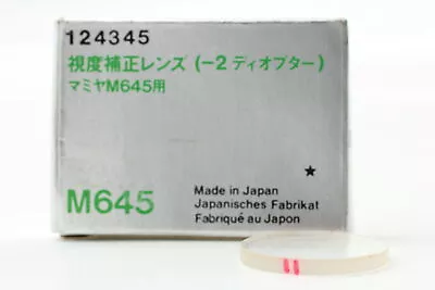 [MINT In Box] Mamiya -2 Diopter Lens 124345 For M645 Prism From JAPAN. • $13.99