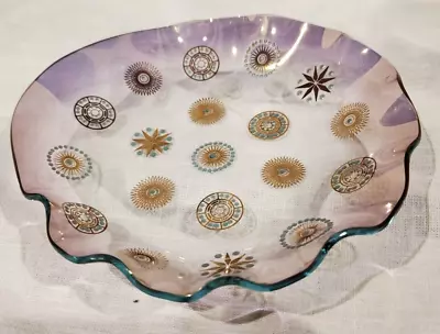 Dorothy Thorpe Atomic Starburst Glama Glass Tray Candy Dish Mid Century Modern  • $15
