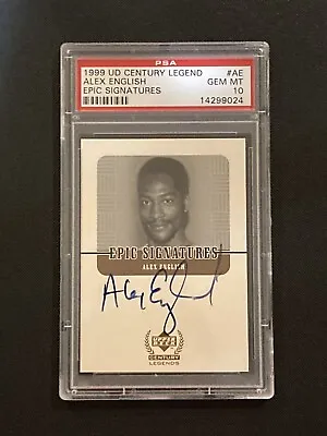 1998-99 UD Century Legends Alex English Epic Signatures PSA 10 GEM MINT Auto • $99.99