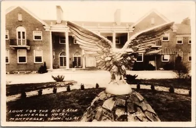 1940s Monteagle TN Photo RPPC Postcard  Look For The Big Eagle MONTEAGLE HOTEL  • $4.50