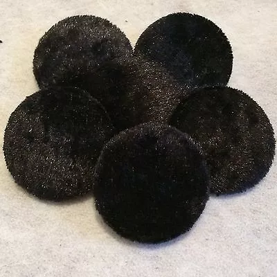 Black Crushed Velvet Buttons Various Sizes Small Medium & Large • £3.50